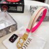 Dior Women's Leather Belt, Premium Original Hong Kong Duty-Free T Gift Box, Stainless Steel Buckle with NXP Anti-Counterfeit Chip, High-Ion Plating, 2.0 cm Width, Double-Sided Use, Imported French Leather
