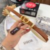 Dior Women's Leather Belt, Premium Original Imported Leather, 2.0 cm Width, High-Ion Plated Stainless Steel Buckle, Anti-Counterfeit Chip Verified