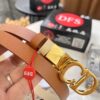 Dior Women's Leather Belt, Premium Original Imported Leather, 2.0 cm Width, High-Ion Plated Stainless Steel Buckle, Anti-Counterfeit Chip Verified
