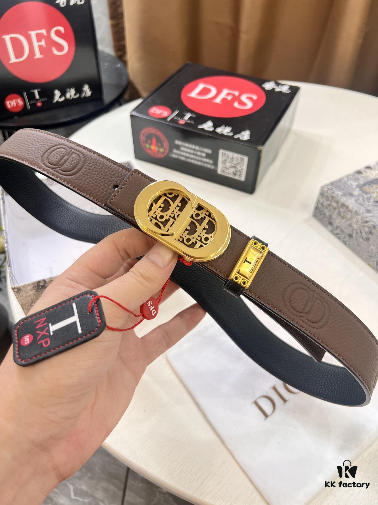 Dior D Belt, Hong Kong Duty-Free Gift Set (NXP Tag with Authentic Website Verification, Genuine Anti-Counterfeit Chip)