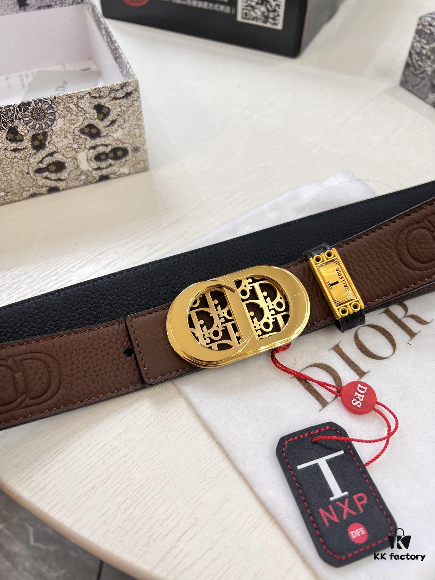 Dior D Belt, Hong Kong Duty-Free Gift Set (NXP Tag with Authentic Website Verification, Genuine Anti-Counterfeit Chip)