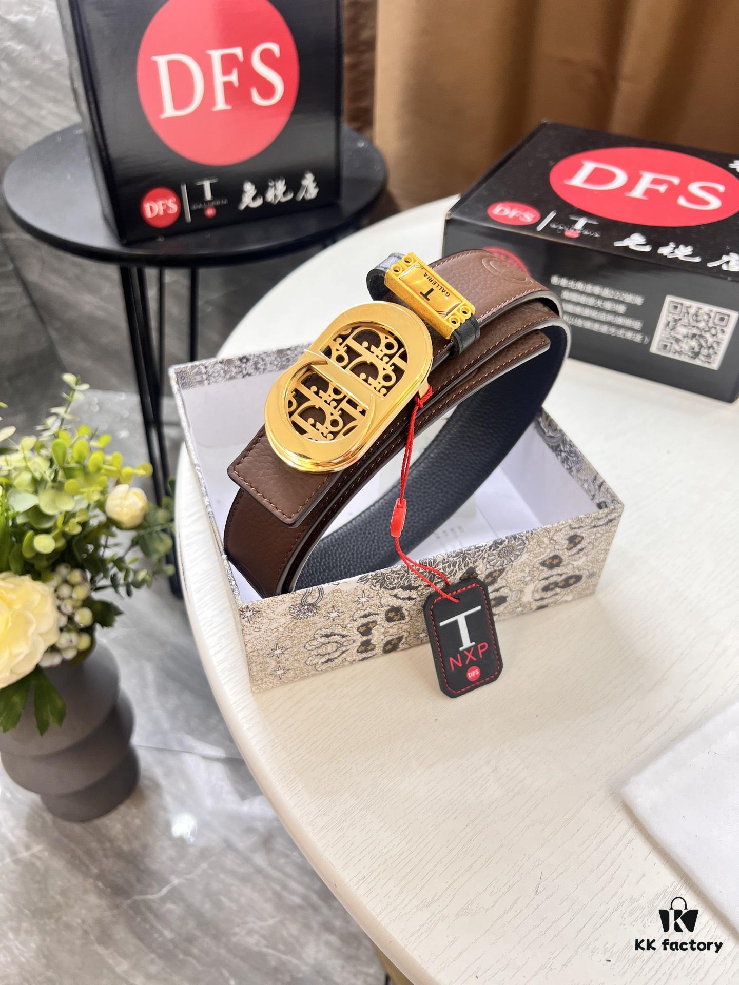 Dior D Belt, Hong Kong Duty-Free Gift Set (NXP Tag with Authentic Website Verification, Genuine Anti-Counterfeit Chip)