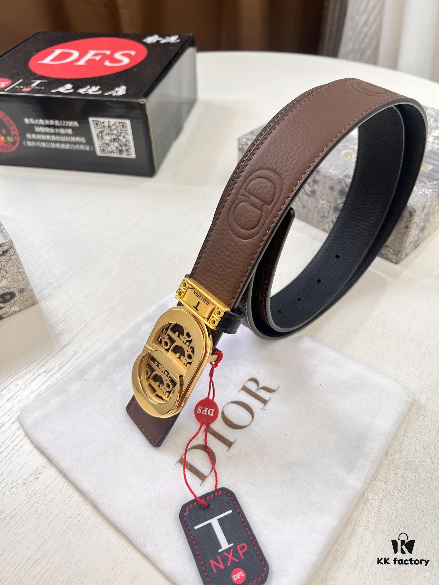 Dior D Belt, Hong Kong Duty-Free Gift Set (NXP Tag with Authentic Website Verification, Genuine Anti-Counterfeit Chip)