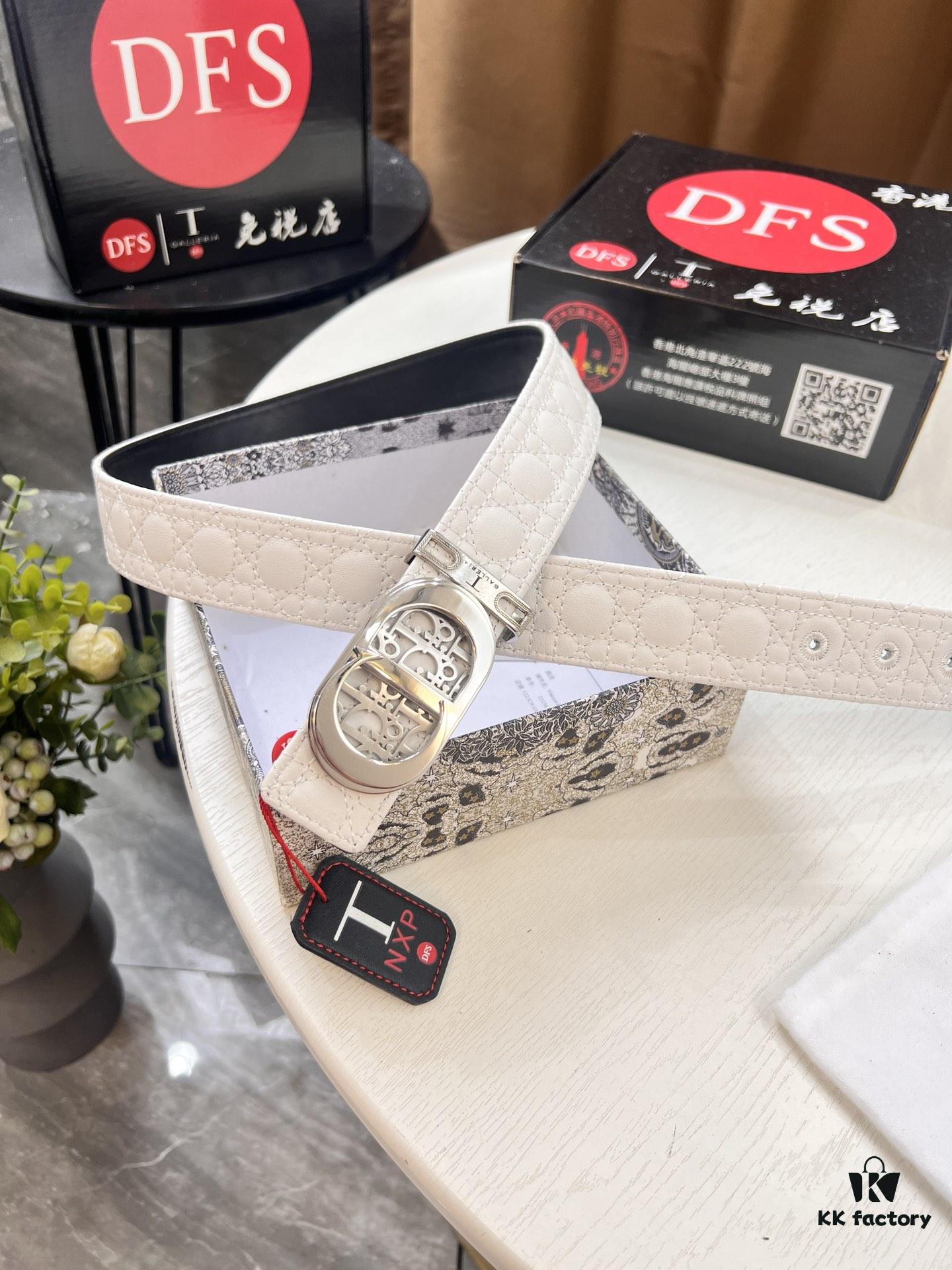 Dior D Belt, Hong Kong Duty-Free T Gift Box (NXP Tag with Authenticity Chip Recognizable on Official Website)