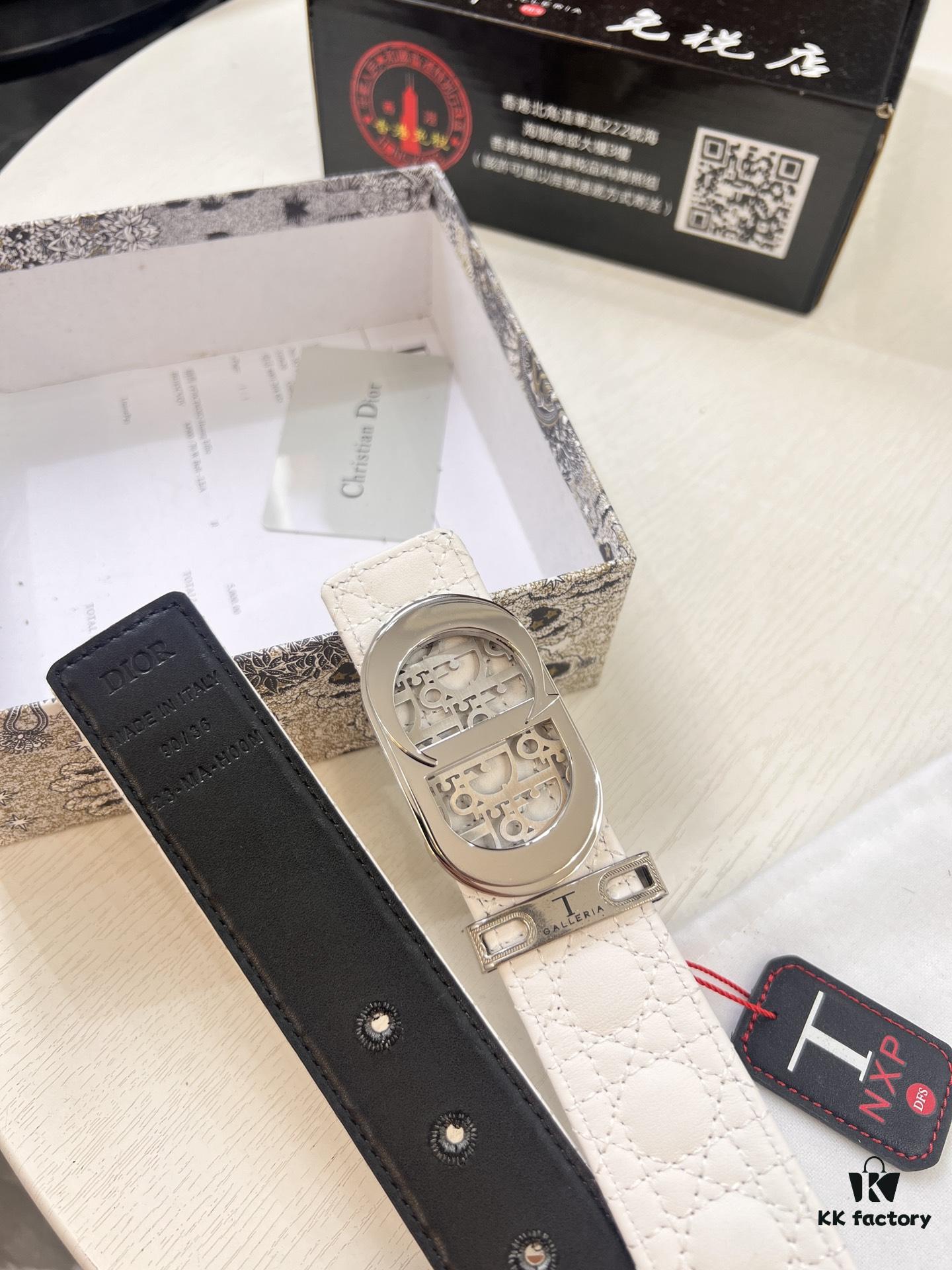 Dior D Belt, Hong Kong Duty-Free T Gift Box (NXP Tag with Authenticity Chip Recognizable on Official Website)