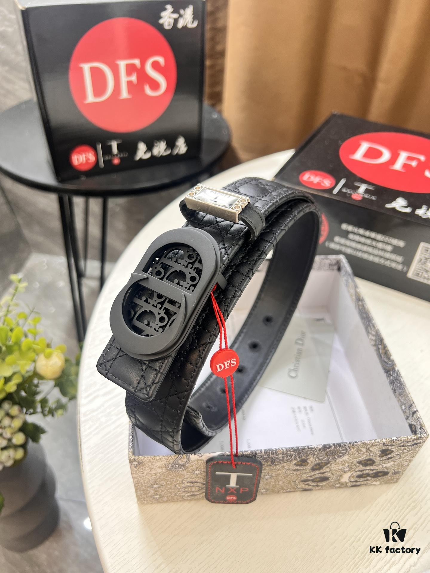 Dior D Belt, Hong Kong Duty-Free Gift Box 🎁 (NXP Tag with Anti-Counterfeit Chip, Verifiable on Official Website)