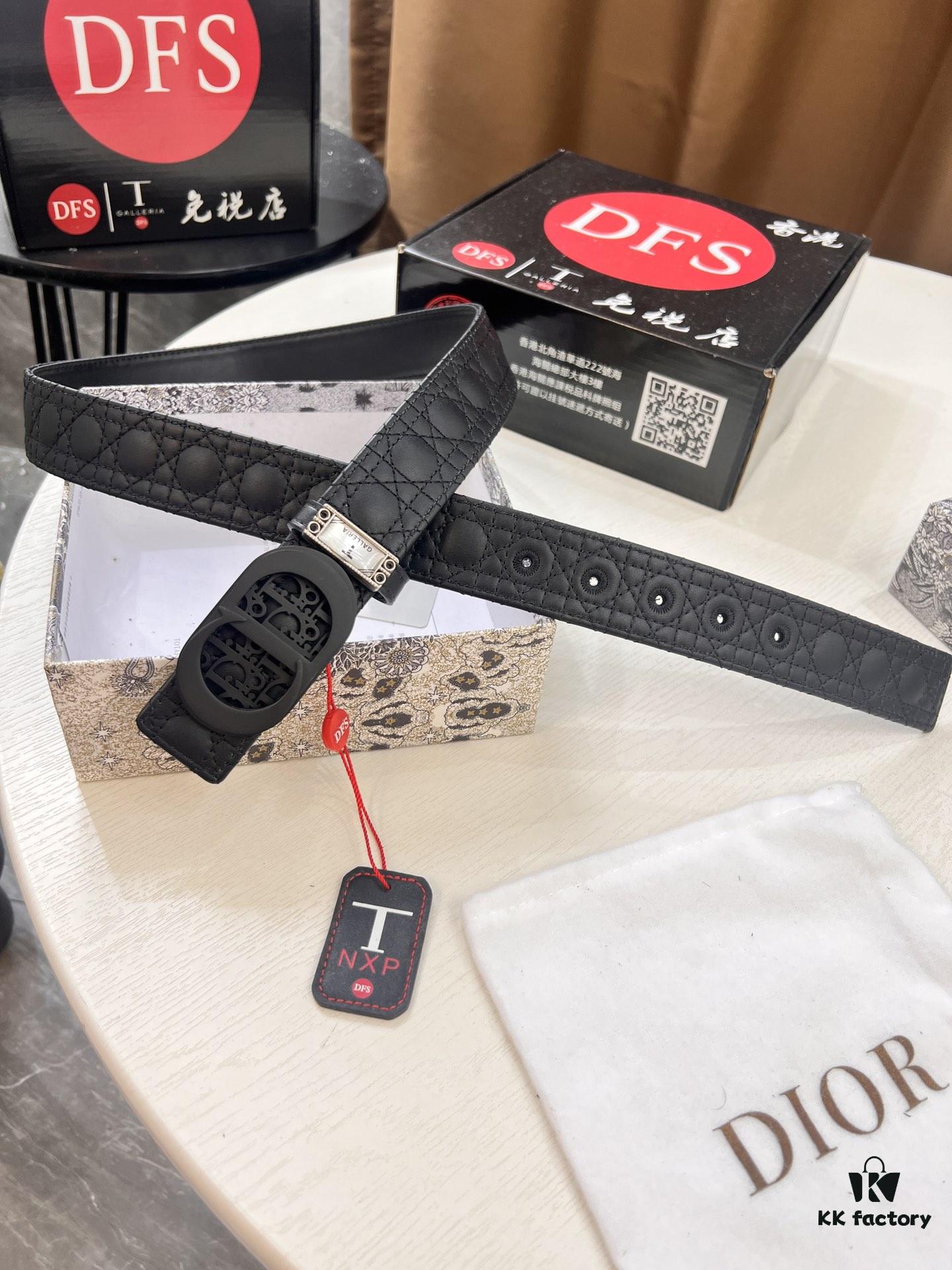 Dior D Belt, Hong Kong Duty-Free Gift Box 🎁 (NXP Tag with Anti-Counterfeit Chip, Verifiable on Official Website)