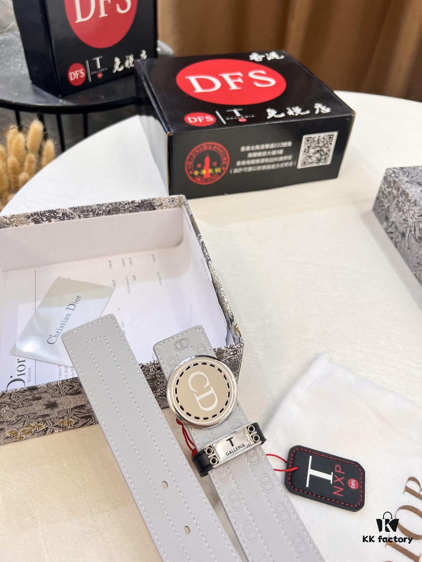 Dior D Belt, Hong Kong Duty-Free Gift Set 🎁 (NXP Tag with Anti-Counterfeit Chip, Official Website Verifiable)