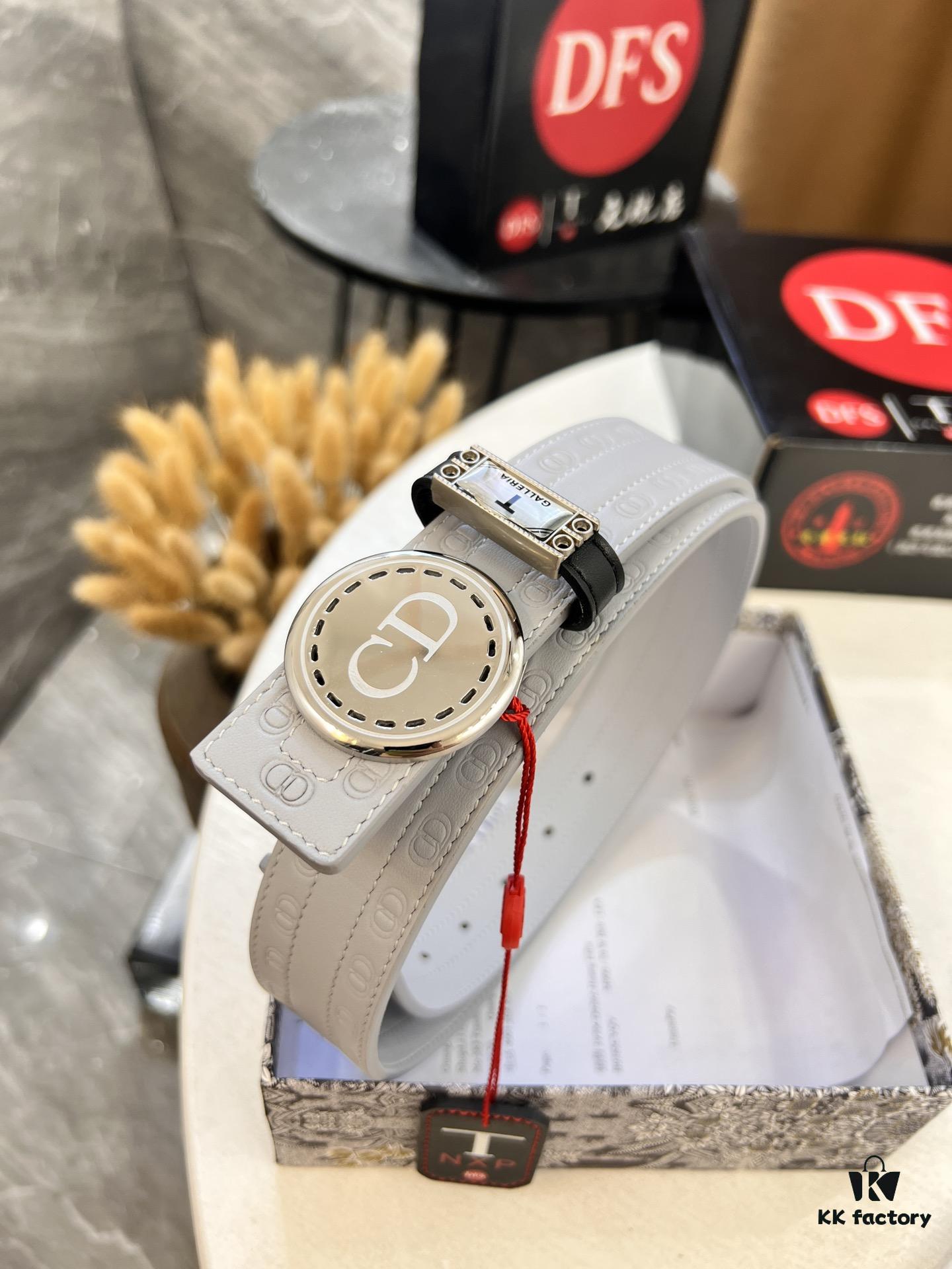 Dior D Belt, Hong Kong Duty-Free Gift Set 🎁 (NXP Tag with Anti-Counterfeit Chip, Official Website Verifiable)