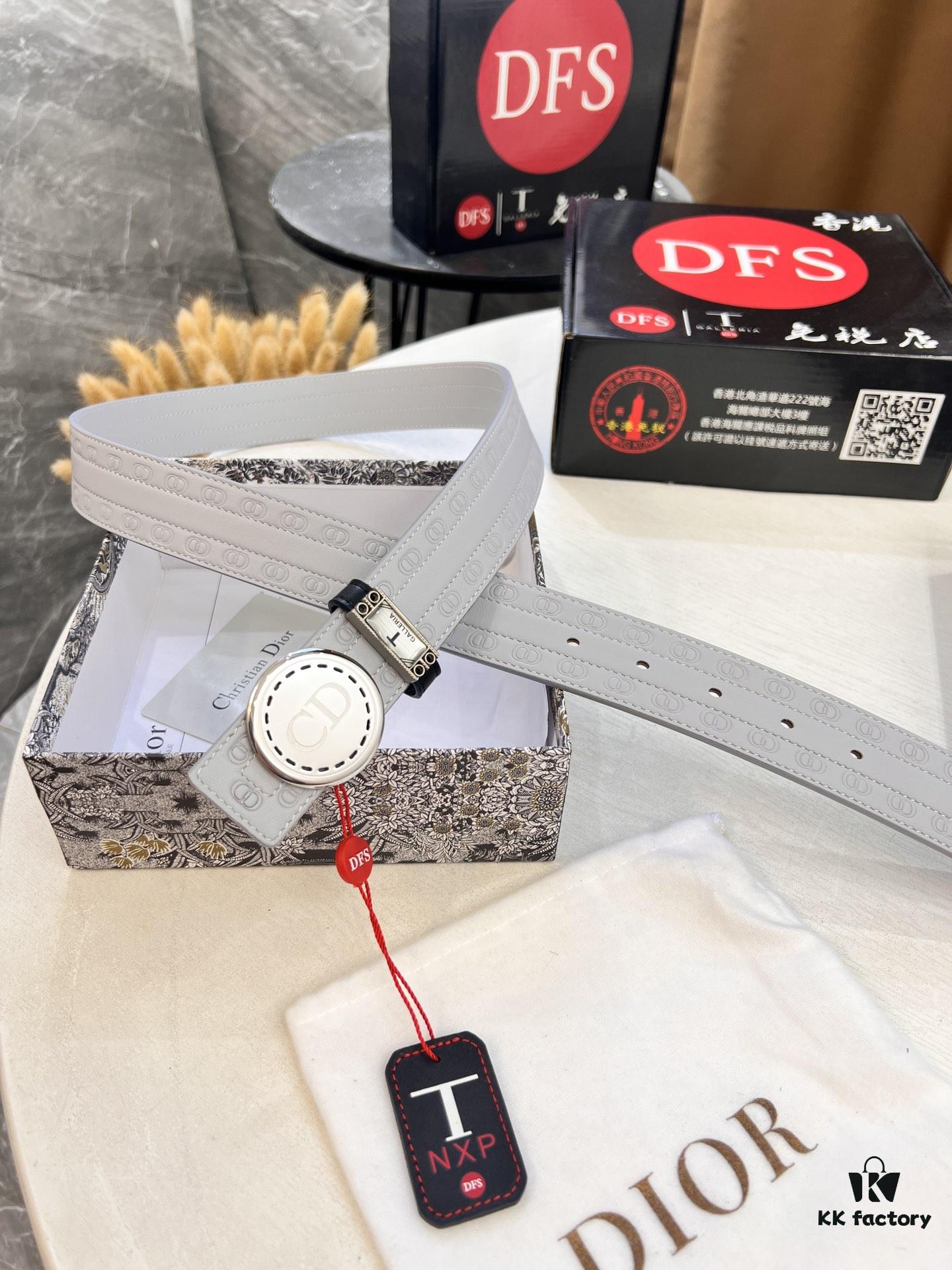 Dior D Belt, Hong Kong Duty-Free Gift Set 🎁 (NXP Tag with Anti-Counterfeit Chip, Official Website Verifiable)