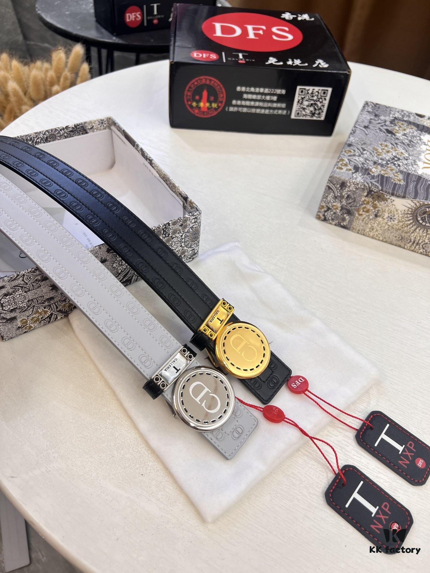 Dior D Belt, Hong Kong Duty-Free Gift Set 🎁 (NXP Tag with Anti-Counterfeit Chip, Official Website Verifiable)