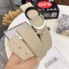 Dior D Belt, Hong Kong Duty-Free Gift Box 🎁 (NXP RFID Tag with Official Website Authentication, Genuine Anti-Counterfeit Chip), Stainless Steel Polished Hardware, Electroplated Finish, Unisex Design