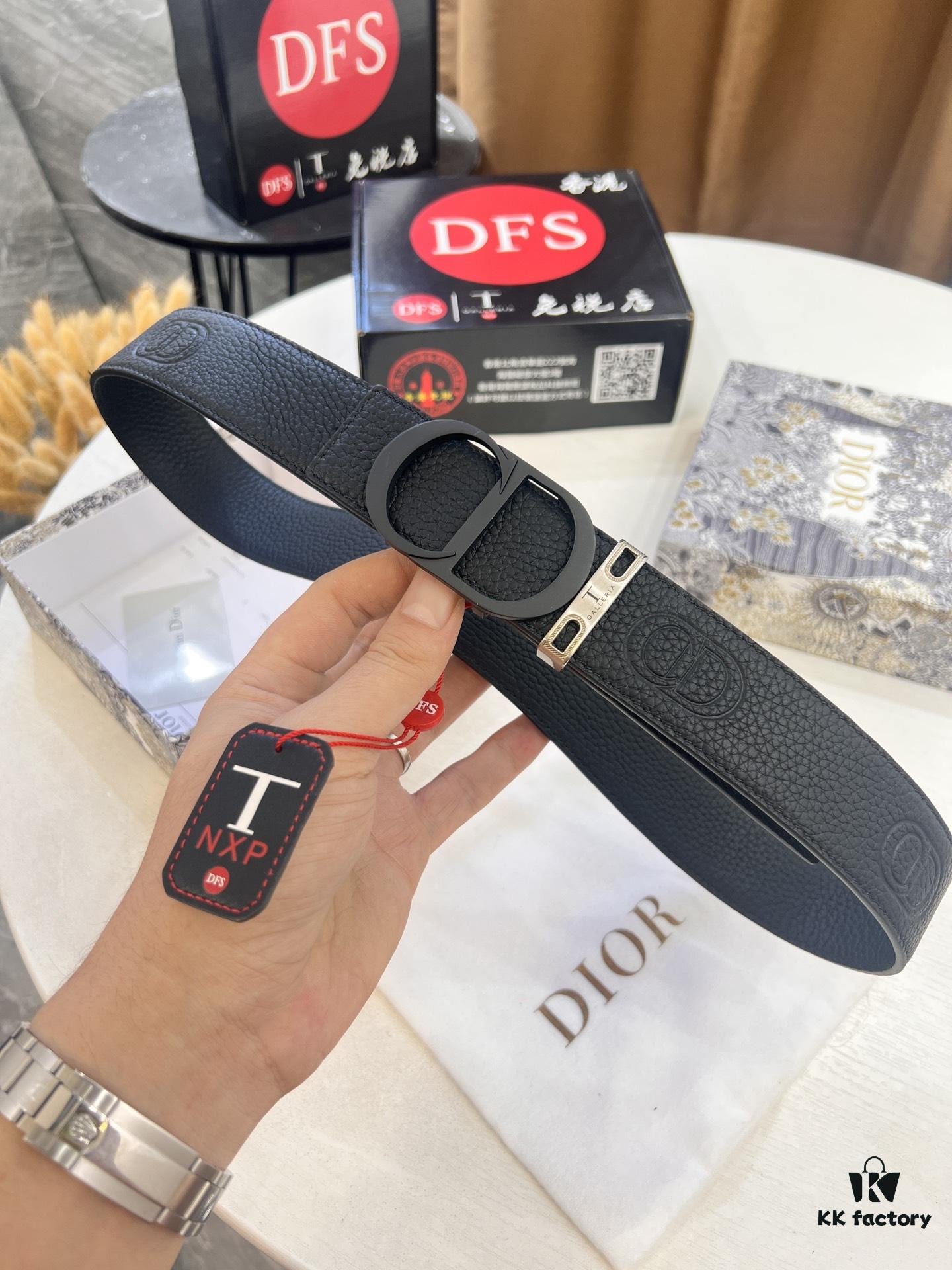 Dior D Belt, Hong Kong Duty-Free Gift Box 🎁 (NXP RFID Tag with Official Website Verification, Authentic Anti-Counterfeit Chip)