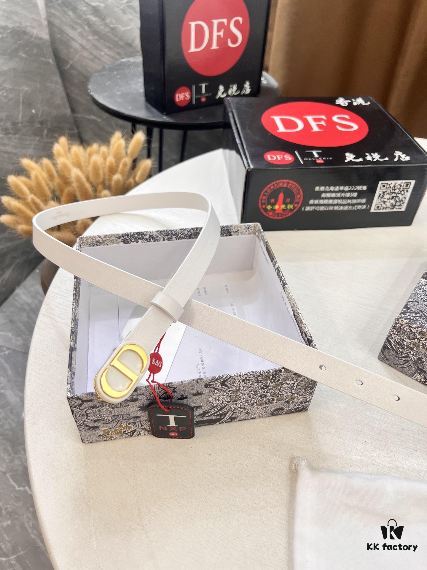 Dior Women's Leather Belt, Popular Style, Official Website Version, 2.0 cm Width, Original Imported Leather, Matching CD Hardware