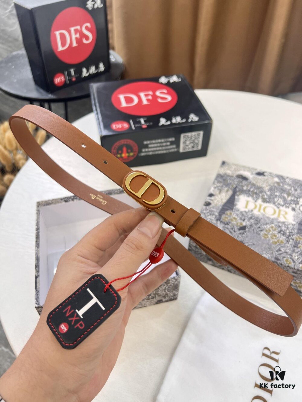 Influencer Favorite, Shop Owner Recommended - Dior Women's Leather Belt, Trending Style, Genuine Imported Leather, ZP-Synchronized CD Hardware, 2.0 cm Width