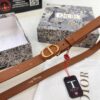 Influencer Favorite, Shop Owner Recommended - Dior Women's Leather Belt, Trending Style, Genuine Imported Leather, ZP-Synchronized CD Hardware, 2.0 cm Width
