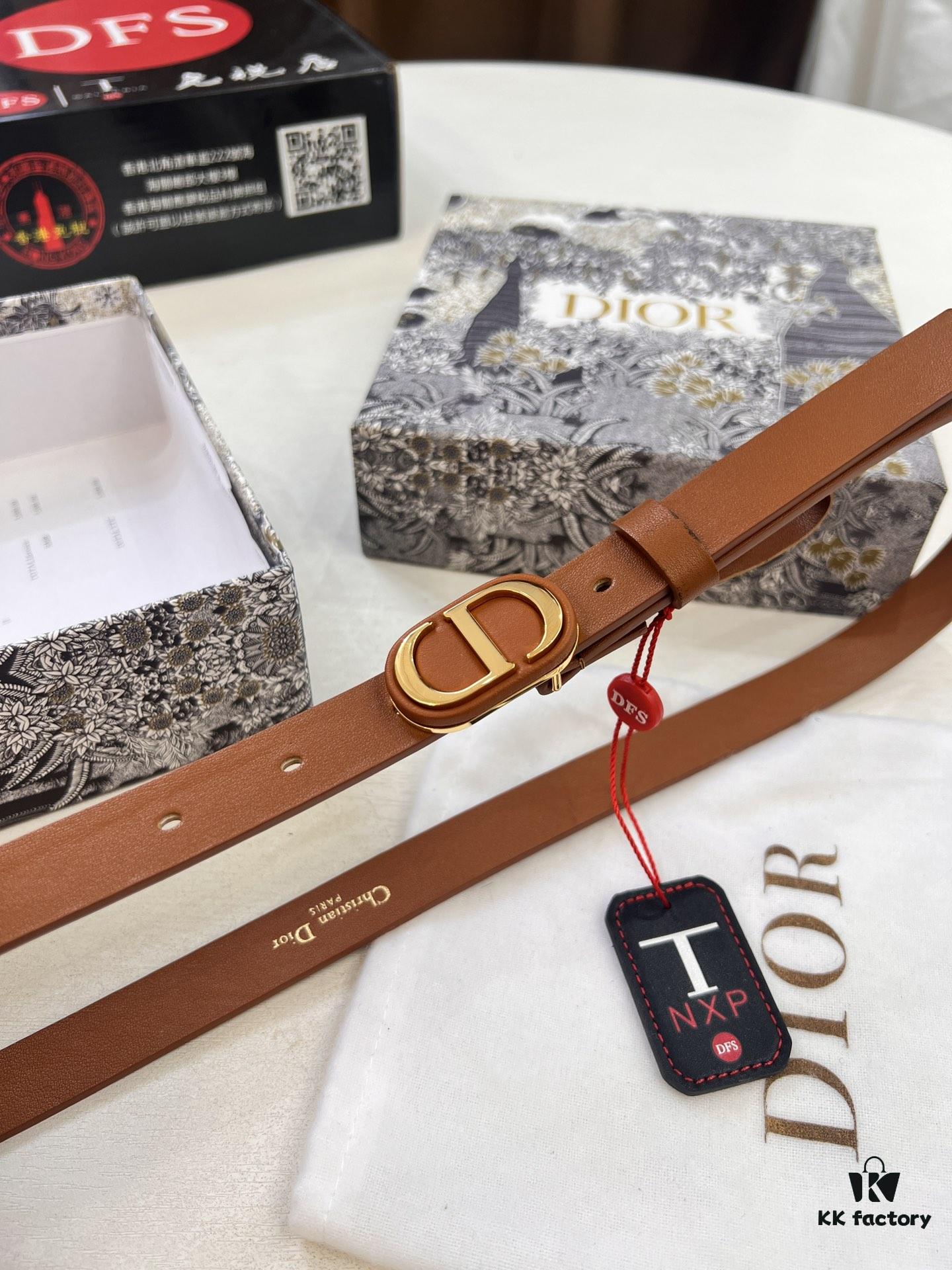 Influencer Favorite, Shop Owner Recommended - Dior Women's Leather Belt, Trending Style, Genuine Imported Leather, ZP-Synchronized CD Hardware, 2.0 cm Width