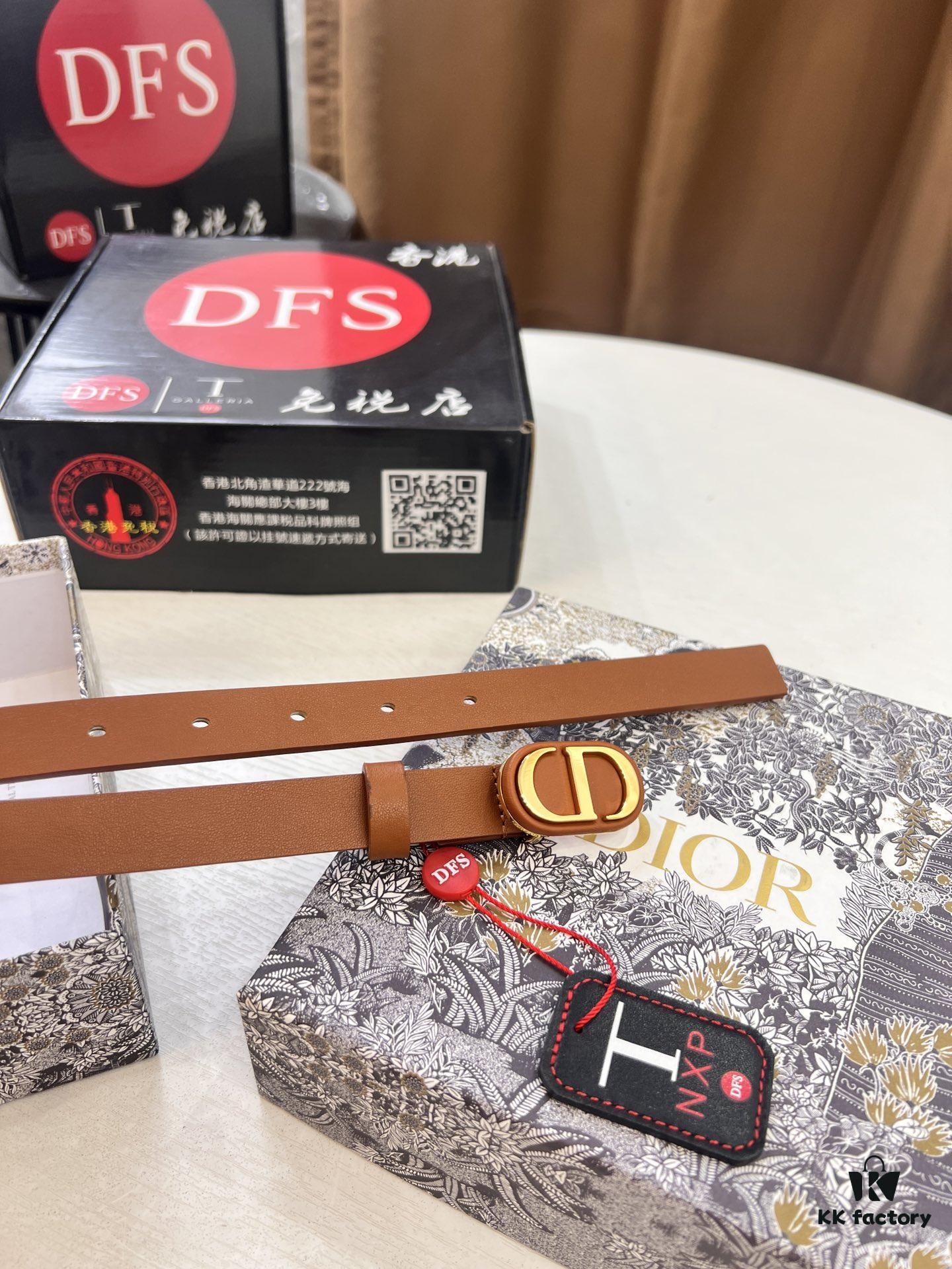 Influencer Favorite, Shop Owner Recommended - Dior Women's Leather Belt, Trending Style, Genuine Imported Leather, ZP-Synchronized CD Hardware, 2.0 cm Width