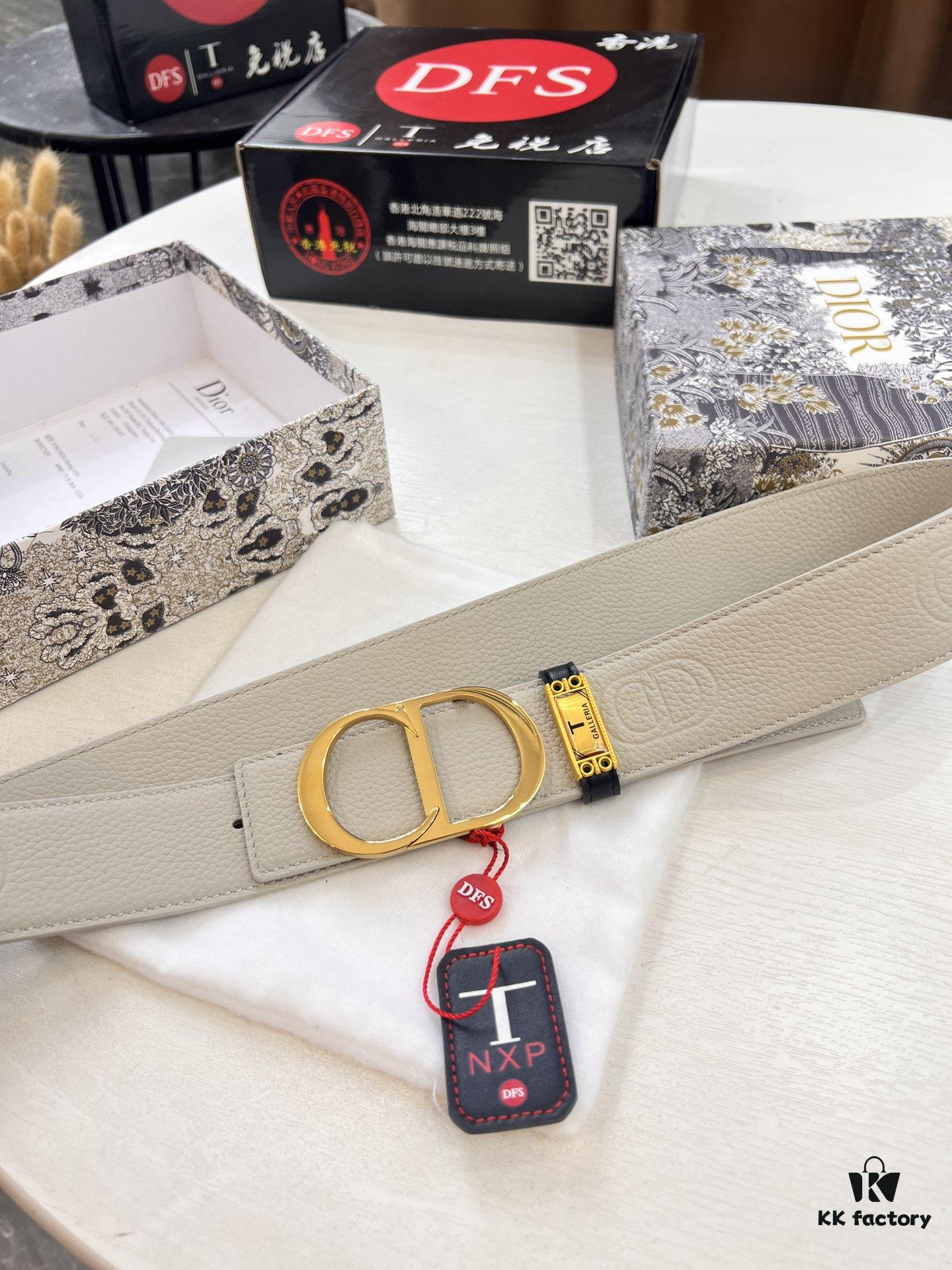 Dior D Belt, Hong Kong Duty-Free T Gift Box (NXP Tag with Authenticity Chip Recognizable on Official Website)