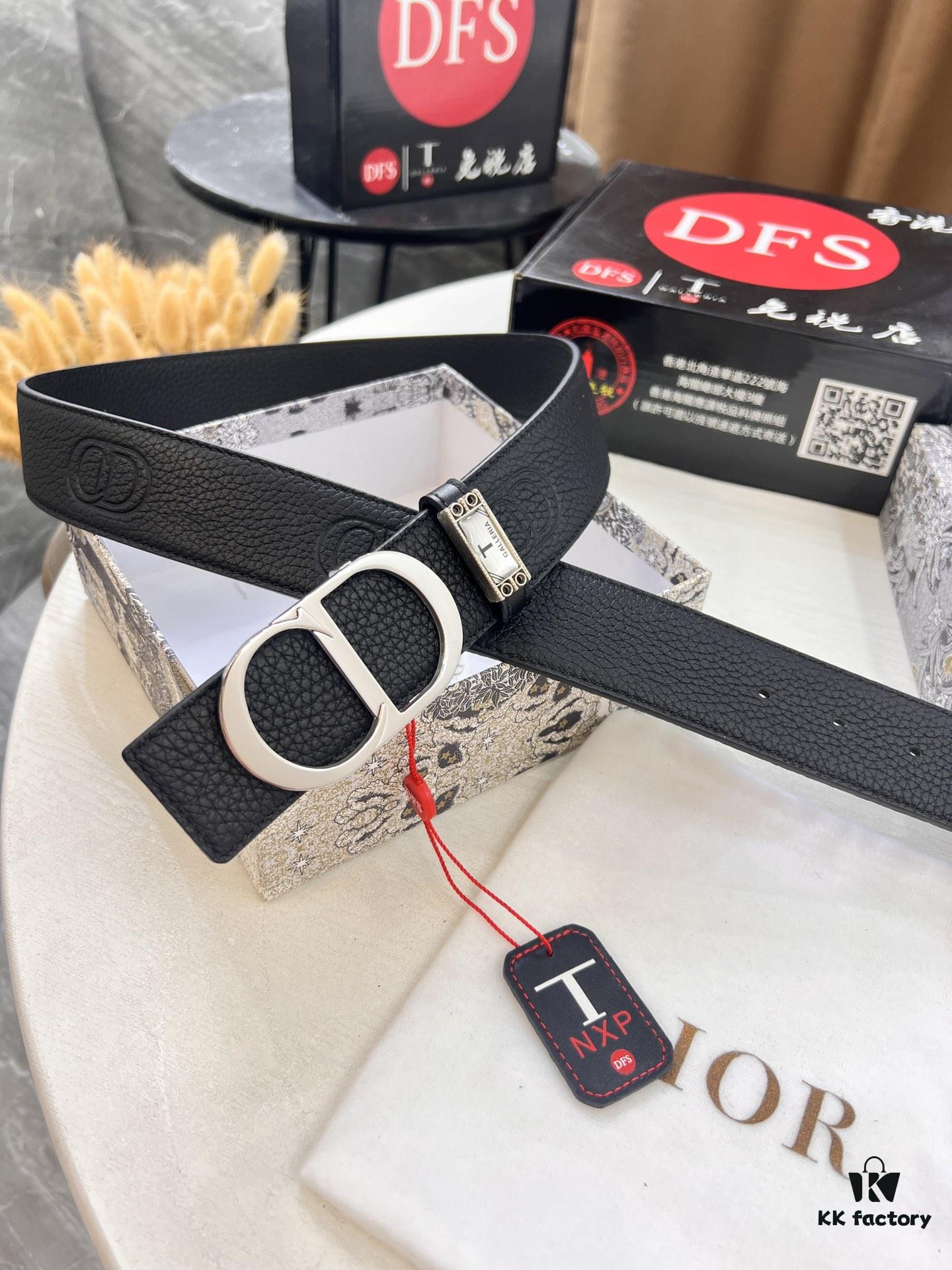 Dior D Belt, Hong Kong Duty-Free Gift Set (NXP Tag with Anti-Counterfeit Chip, Official Website Verifiable)