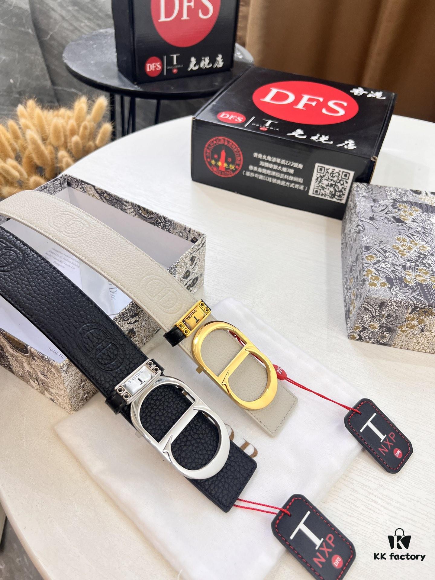 Dior D Belt, Hong Kong Duty-Free Gift Set (NXP Tag with Anti-Counterfeit Chip, Official Website Verifiable)