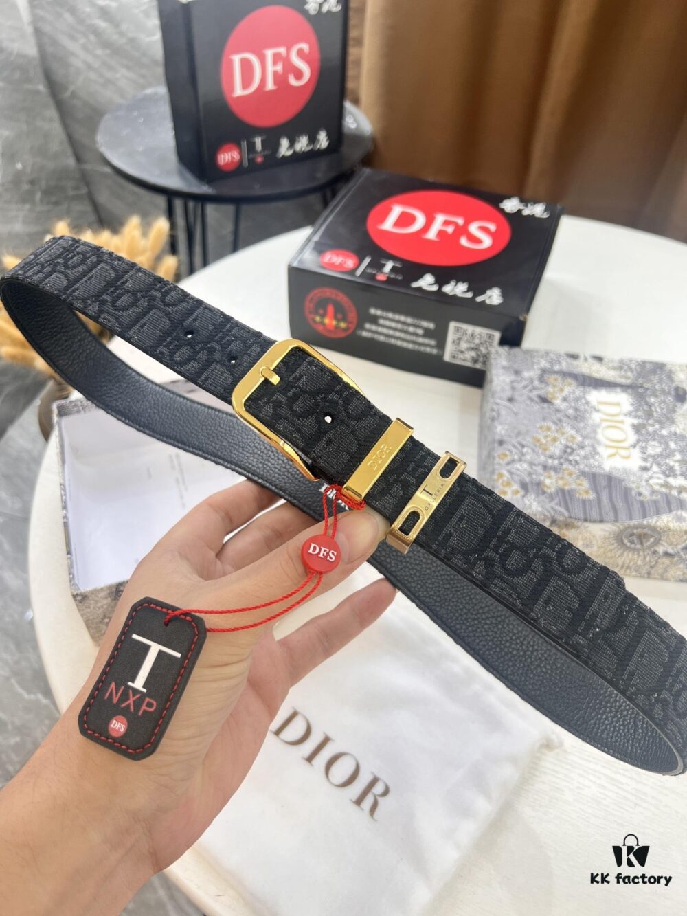 Shop Owner Recommended 🎺🎺 Dior Unisex Belt, Latest Couple's Style, Original Imported Embroidered Custom Fabric, Full-Grain Calfskin with Lychee Texture, ZP Synchronized Polished Metal Buckle, 3.5cm Width