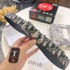 Dior Unisex Belt, Latest Couple's Style, Genuine Leather with Embroidered Custom Fabric, Imported from Original Factory