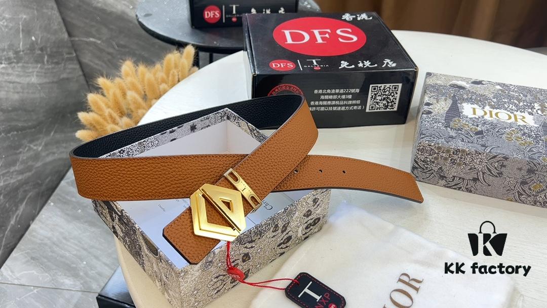 Dior Unisex Series, Imported Crispy Embossed Double-Sided Leather Goods