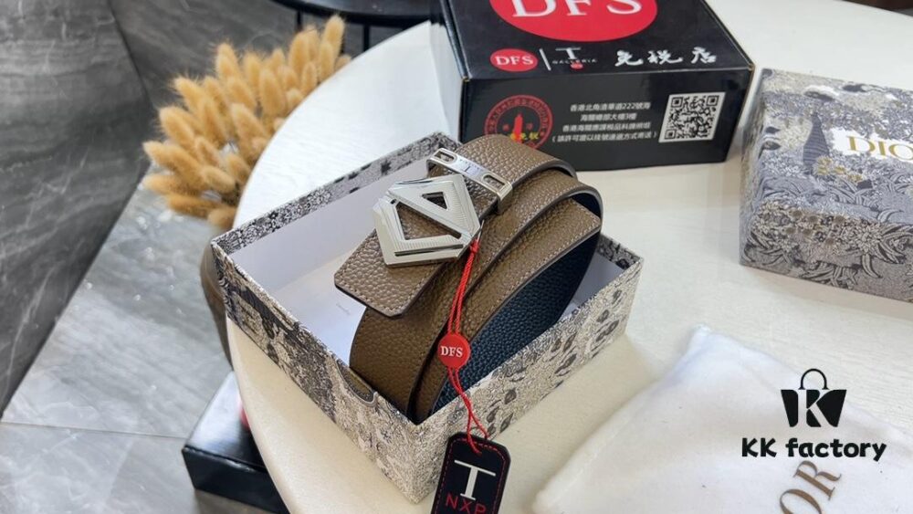 Dior Unisex Series, Imported Crispy Embossed Double-Sided Use, Genuine Leather from Original Factory