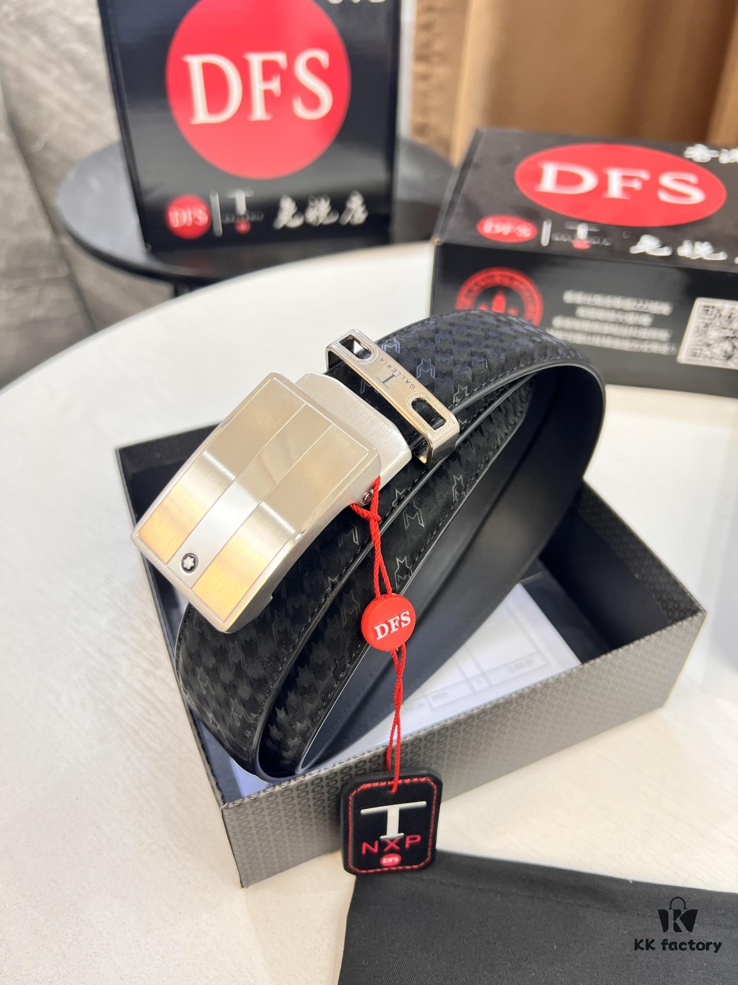 Top-tier Genuine Leather Belt, Original Factory Hong Kong Duty-Free T Gift Box (NXP Hang Tag with Verifiable Anti-Counterfeit Chip Recognizable on Official Website), Montblanc Stainless Steel Hardware, Automatic Star Buckle Series, High-Ion Plating for Fade Resistance: Zegna