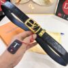 Louis Vuitton Automatic Buckle Belt, Genuine Cowhide with Crocodile Texture, 3.5cm Width, Top-Quality Business Formal Belt with NXP Anti-Counterfeit Chip