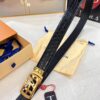 Louis Vuitton Automatic Buckle Belt, Genuine Cowhide with Crocodile Texture, 3.5cm Width, Top-Quality Business Formal Belt with NXP Anti-Counterfeit Chip