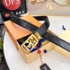 Louis Vuitton Automatic Buckle Belt, Genuine Cowhide with Crocodile Texture, 3.5cm Width, Top-Quality Business Formal Belt with NXP Anti-Counterfeit Chip