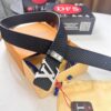 Top-Tier Louis Vuitton LV Belt, Authentic Stainless Steel Hardware, French Box Calf Leather, 3.8cm Width