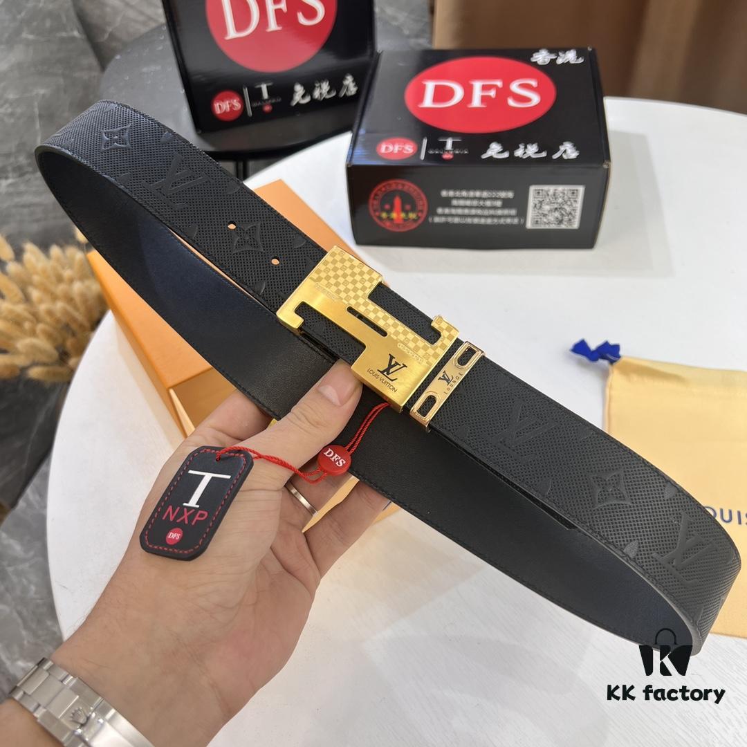 Top-Tier Leather Belt, Original Factory Premium Hong Kong Duty-Free T Gift Box (NXP RFID Tag with Verifiable Authentication Chip)