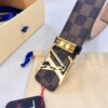 LV Men's Belt, New Arrival, Premium Cowhide Matte Leather, 3.8cm Width, Original Imported Fabric, Luxury Custom-Made Belt with NXP Anti-Counterfeit Chip