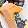 LV Men's Belt, New Arrival, Genuine Cowhide Leather, 3.8cm Width, Original Imported Fabric, Luxury Custom Design