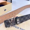 LV Men's Belt, New Arrival, Genuine Cowhide Leather, 3.8cm Width, Original Imported Fabric, Luxury Custom Design