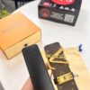Louis Vuitton LV Men's Belt, Latest Design, ZP Molded, Synchronized with Original Monogram Fabric, Full-Grain Cowhide Leather, Heavy-Duty Stainless Steel Hardware, 4.0cm Width