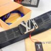 Top-Tier Leather Belt, Original Factory Premium Hong Kong Duty-Free T Gift Box (NXP RFID Tag with Website Verification, Authentic Anti-Counterfeit Chip), Genuine LV Louis Vuitton Style