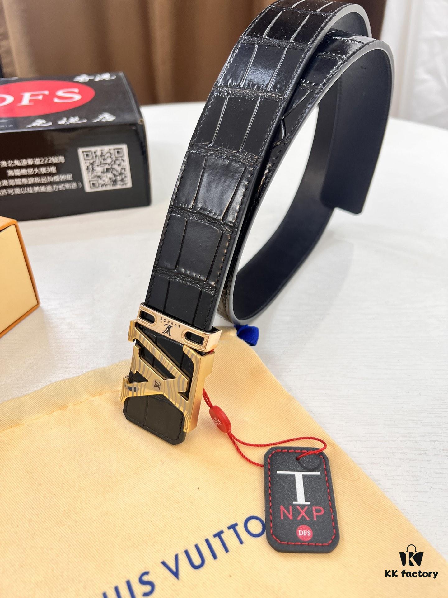 Top-Tier Belt, Original Factory Hong Kong Duty-Free T Gift Box (NXP Hang Tag with Verifiable Official Website RFID Chip)