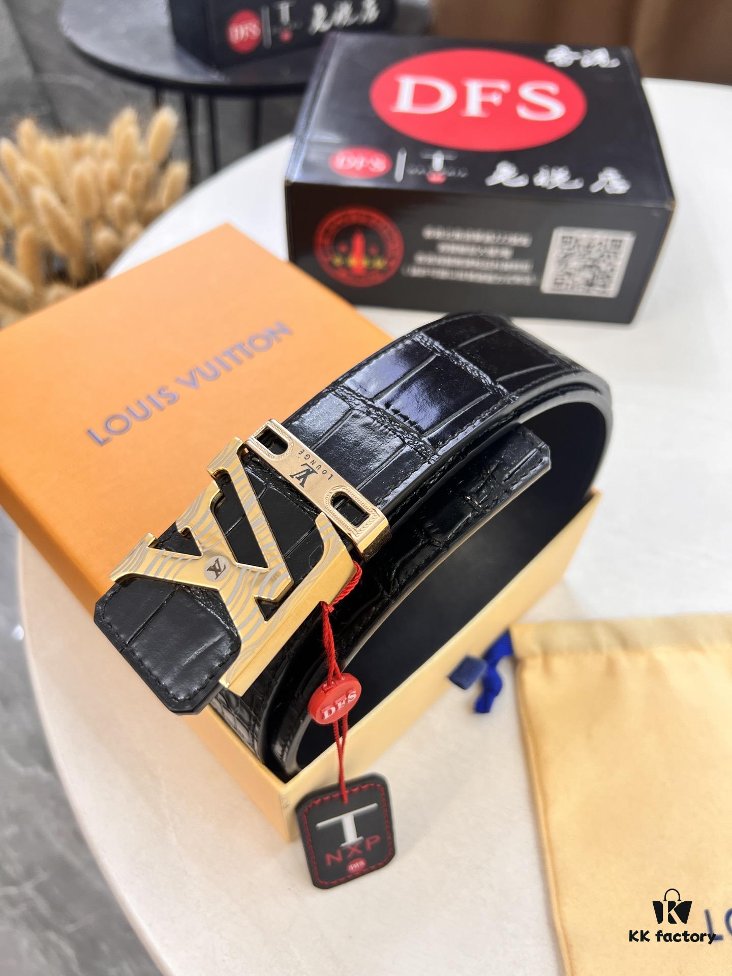 Top-Tier Belt, Original Factory Hong Kong Duty-Free T Gift Box (NXP Hang Tag with Verifiable Official Website RFID Chip)