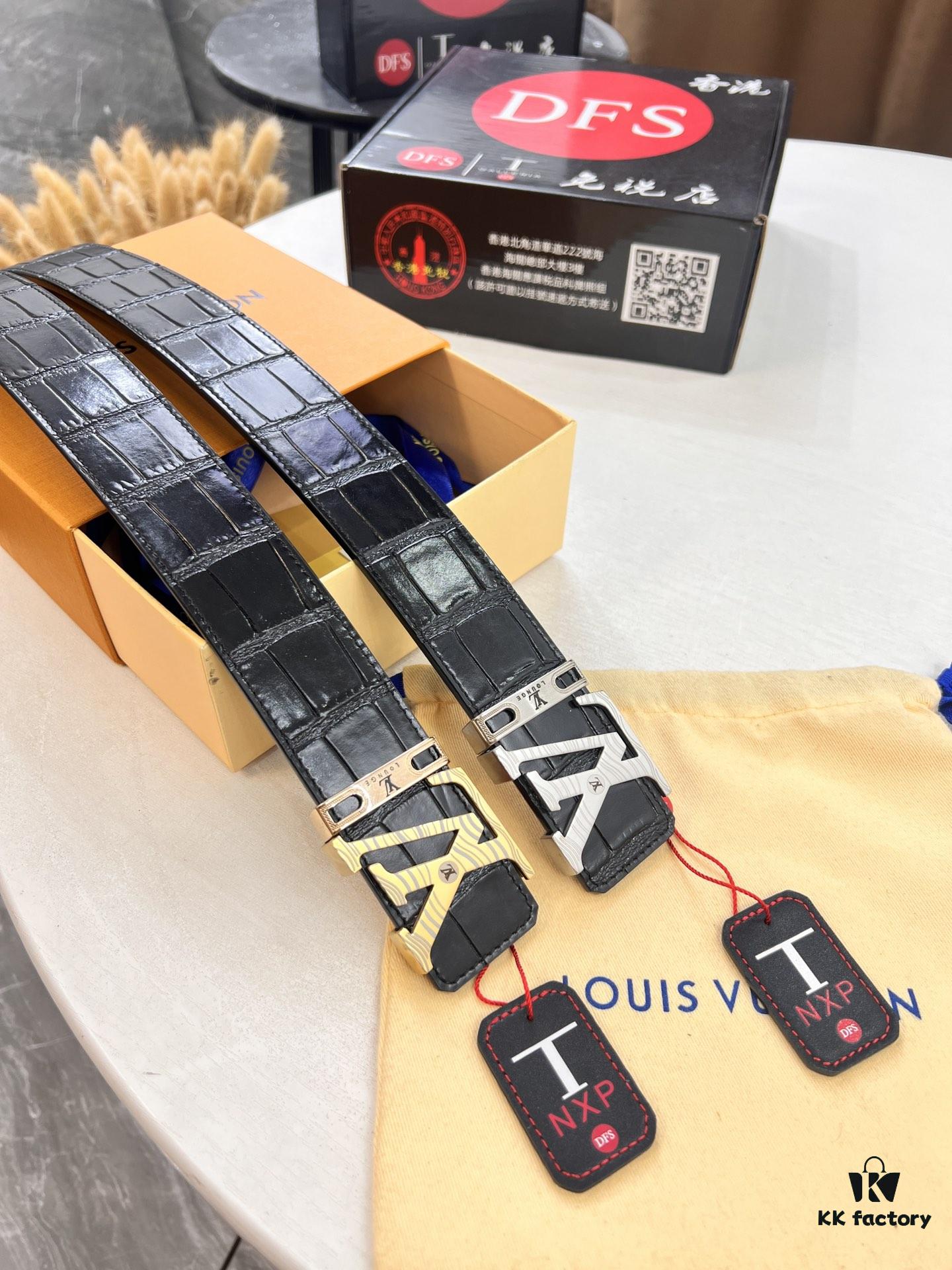 Top-Tier Belt, Original Factory Hong Kong Duty-Free T Gift Box (NXP Hang Tag with Verifiable Official Website RFID Chip)