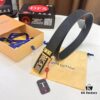 Top-tier Leather Belt, Hong Kong Duty-Free T Gift Box 🎁 (NXP RFID Tag with Official Website Verification, Authentic Anti-Counterfeit Chip) - LV Corrosion-Pierced Stainless Steel Hardware, Italian Imported Calfskin