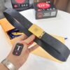 Top Quality Genuine Leather Belt, Louis Vuitton LV Style, 3.8cm Width, Imported South African Cowhide, Dual-Sided Texture, Full-Grain Cow Leather Men's Dress Belt