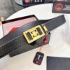 Givenchy Men's Belt - Original Factory Direct, Genuine Ox Leather with Logo Buckle, 3.8cm Width, Duty-Free Hong Kong Gift Box Edition