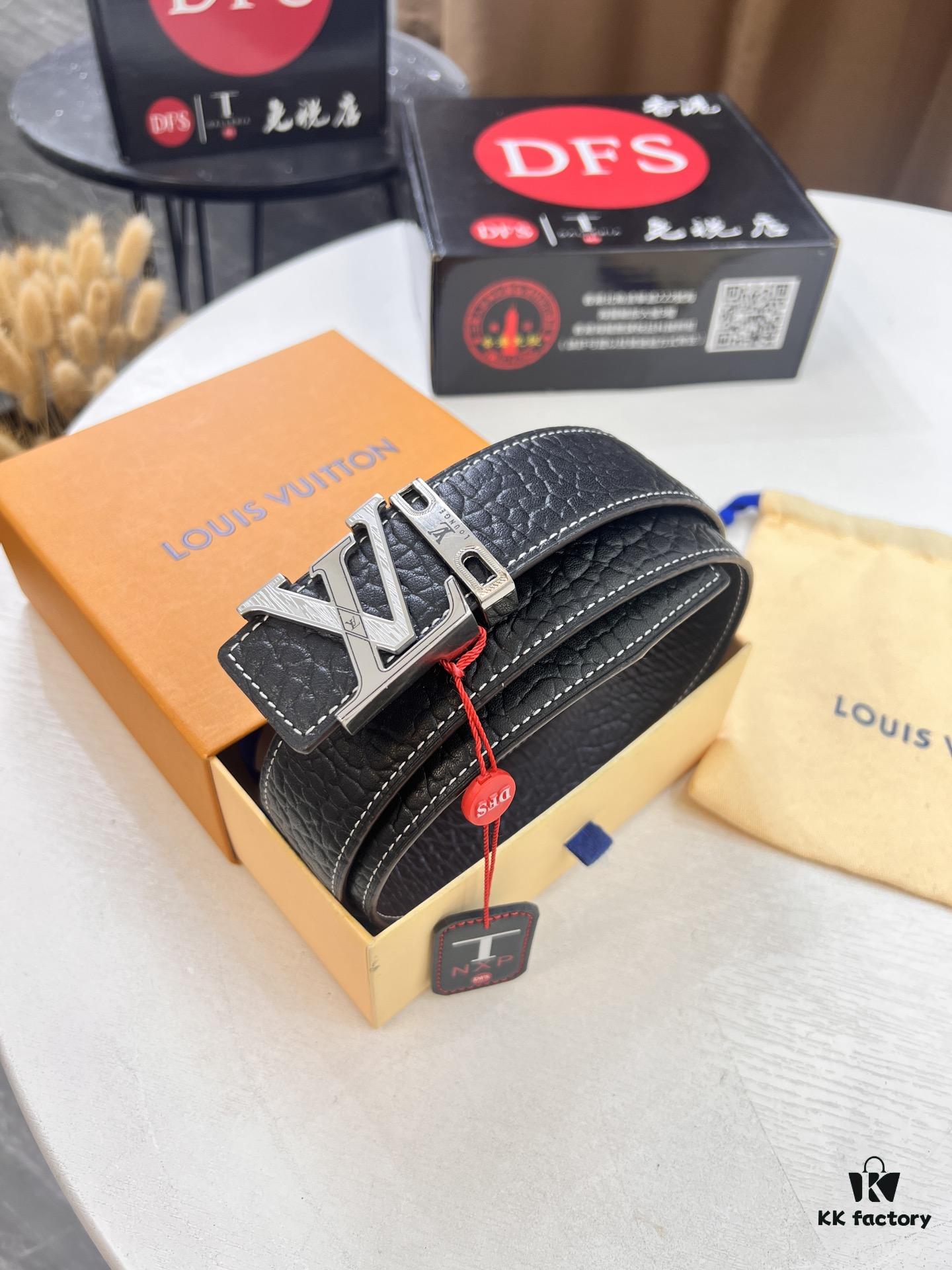 Givenchy Men's Belt - Original Factory Direct, Genuine Calfskin Leather, Embossed Logo Buckle, 3.8cm Width, Duty-Free Hong Kong Edition