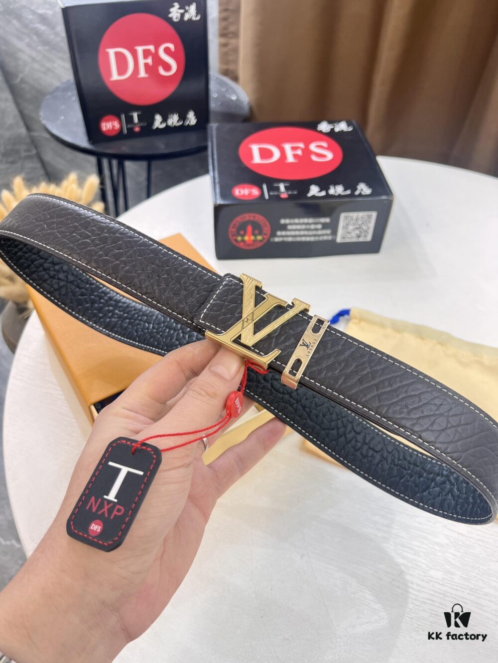 Givenchy Men's Premium Belt - Original Factory Direct, Genuine Oxhide Leather with Logo Buckle, 3.8cm Width