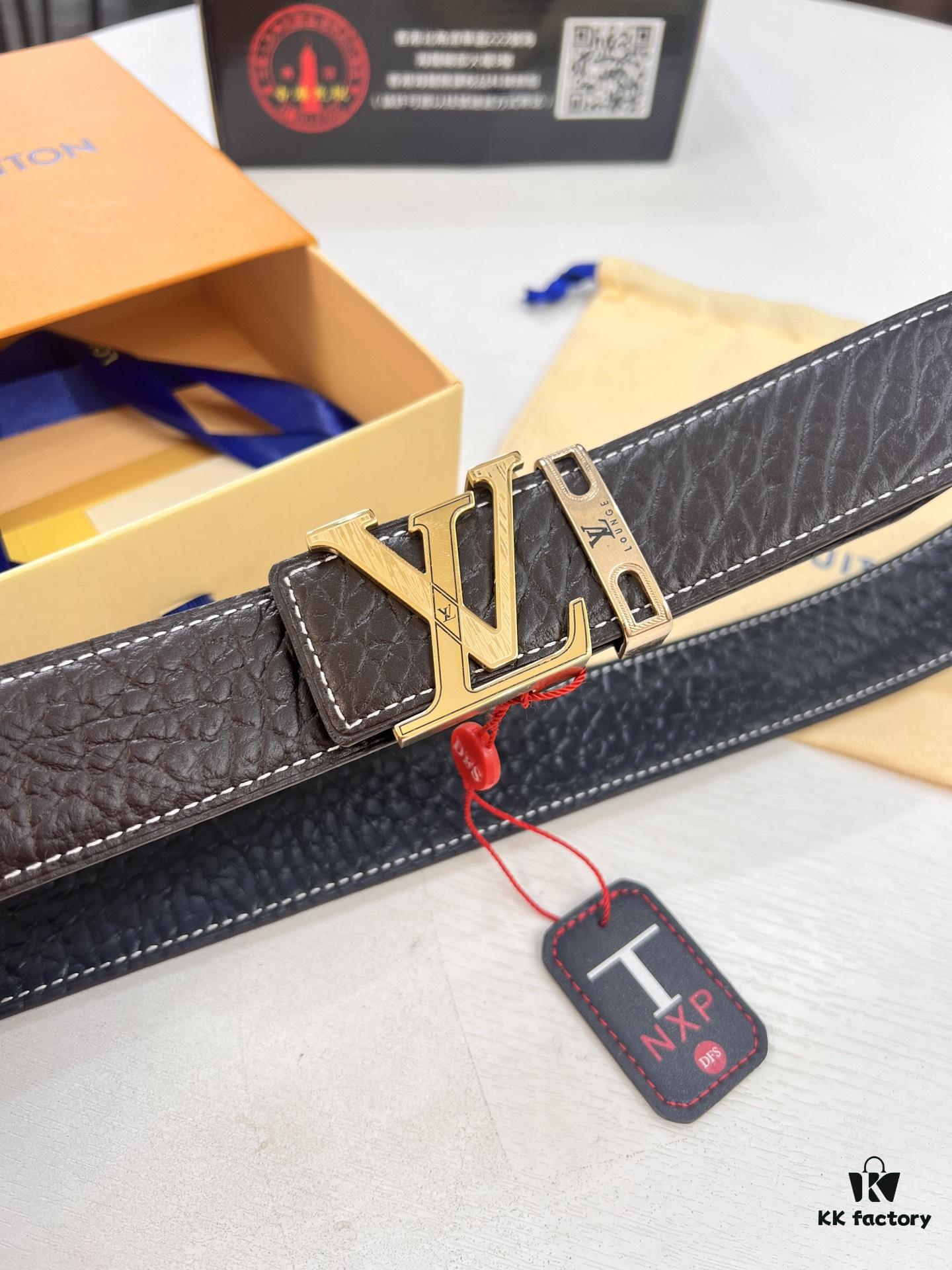 Givenchy Men's Premium Belt - Original Factory Direct, Genuine Oxhide Leather with Logo Buckle, 3.8cm Width