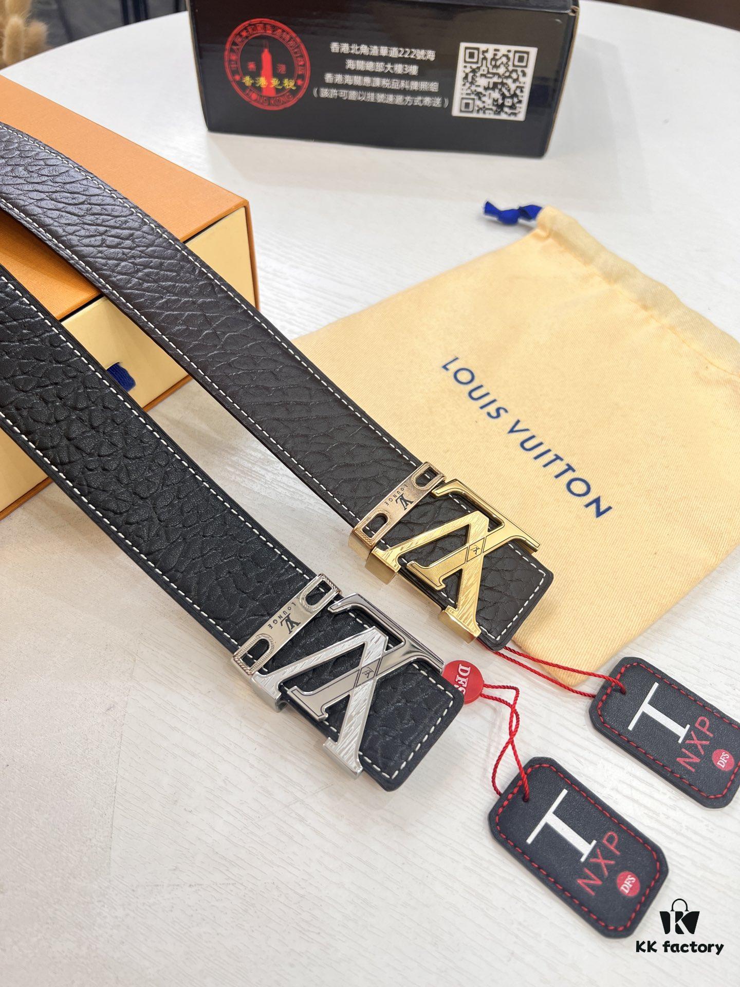 Givenchy Men's Premium Belt - Original Factory Direct, Genuine Oxhide Leather with Logo Buckle, 3.8cm Width